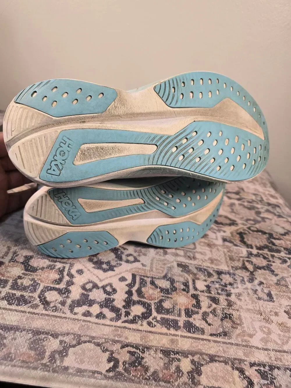 HOKA Mach 6 Frost Rose Gold Women's Running Shoes Size 9 B Athletic Sneakers